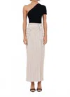 Nonchalantlabel Ula Maxi Skirt In White/black Stripe In Multi