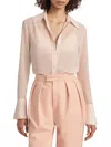 Nonchalantlabel Val Button-front Blouse In Peach In Neutral