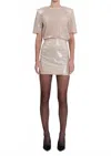 Nonchalantlabel Valerie Mini Skirt In Blush Sequin In Neutral