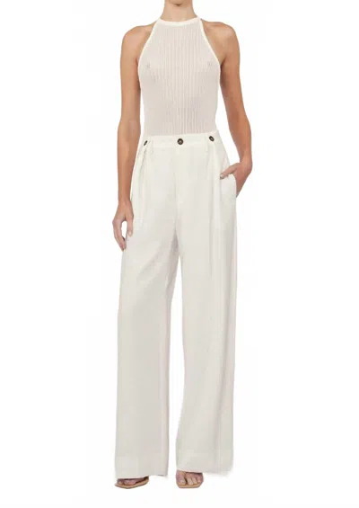 Nonchalantlabel Vera Pant In Ivory In White