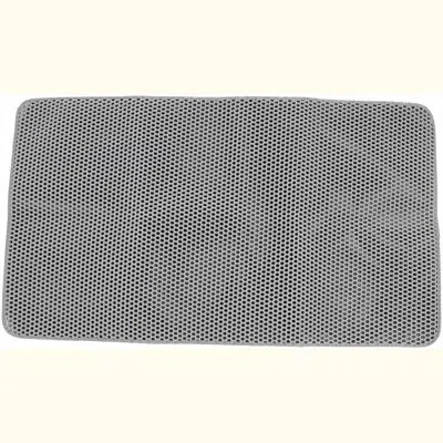 None Cat Litter Box Mat With Deep Honeycomb Design For Home Use In Gray