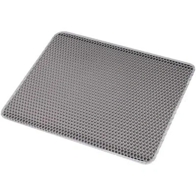 None Cat Litter Mat - Waterproof & Urine-proof Litter Box Mat In Gray