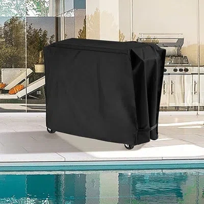 None Cooler Cart Cover Waterproof Universal Patio Cooler Cover For 80-100 Qt Patio Rolling Ice Chest Cart In Black