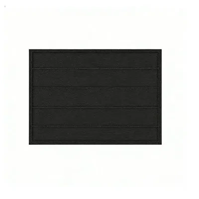 None Oxford Fabric Fireplace Cover With Magnetic Attachment In Black