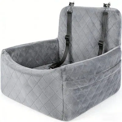 None Portable Pet Car Seat In Gray