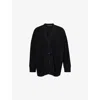 None Womens  Cocoon V-neck Cashmere Cardigan In Black