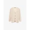 None Womens  Cocoon V-neck Cashmere Cardigan In Brown