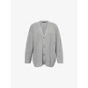 None Womens  Cocoon V-neck Cashmere Cardigan In Gray