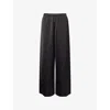None Womens  Demi Wide-leg Woven Trousers In Black