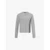 None Womens  Fisherman Raglan-sleeves Cashmere Jumper In Gray