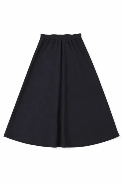 Noni Daily Geo Swim Elastic Waist A-line Skirt In Black