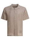 Nonnative Lightweight Linen Shirt With Classic Collar In Brown