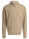 Nonnative Half-zip Beige Sweatshirt With High Collar In Brown