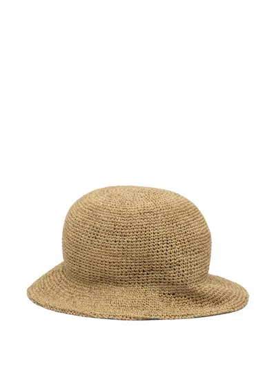 Nonnative Crochet Paper Hat In Brown