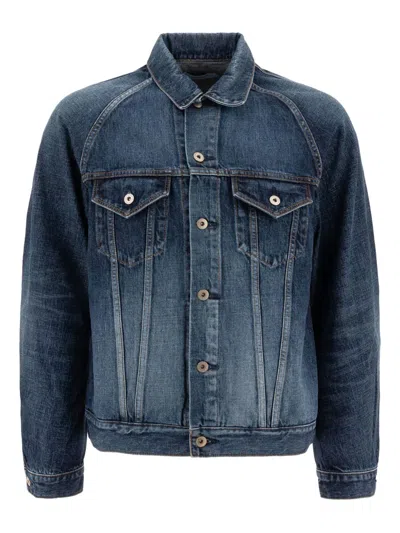 NONNATIVE CURVED-YOKE DENIM JACKET