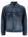 Nonnative Classic Denim Jacket With Structured Seams In Blue