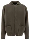 Nonnative Knit Zip-through Sweater With Wide Collar In Green