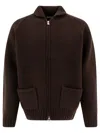 Nonnative Knit Zip-up Sweater With Ribbed Details In Brown