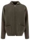 Nonnative Knit Zip-through Sweater With Wide Collar In Green