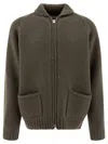 Nonnative Knit Zip-through Sweater With Wide Collar In Green