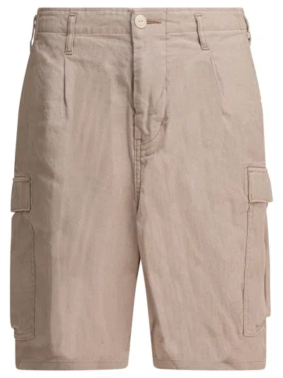 Nonnative Linen Cargo Shorts In Beige