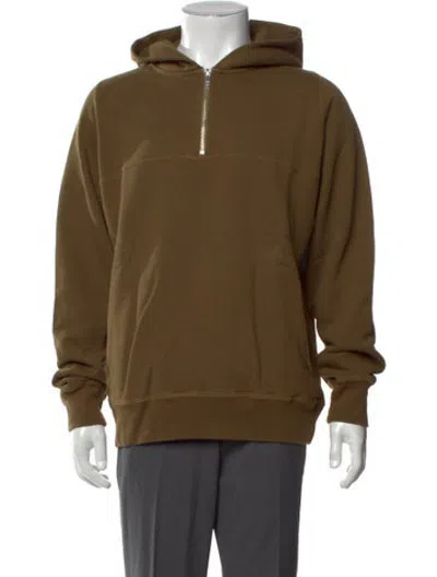 Pre-owned Nonnative Open Front Long Sleeve Hoodie In Green