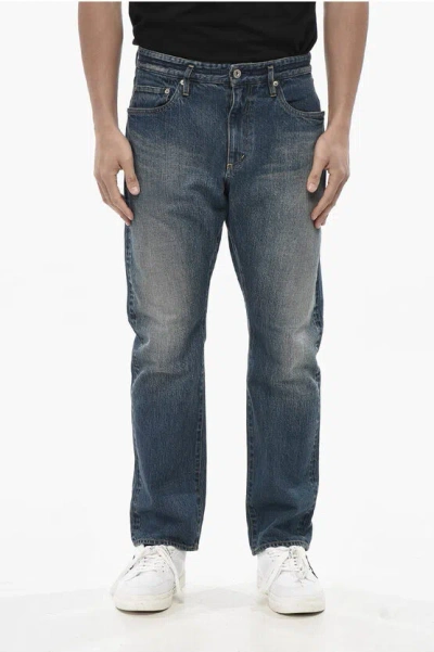 Nonnative Regular-fit Jeans With 19cm Logo Button In Blue