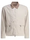 Nonnative Relaxed Fit Cotton-linen Blend Jacket In Brown