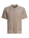 Nonnative Lightweight Linen Shirt With Classic Collar In Gray