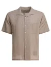 Nonnative Lightweight Linen Shirt With Classic Collar In Brown