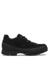 Nonnative Leather And Rubber Sneakers With Textured Upper In Black