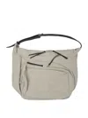 Nonnative Textured Linen Shoulder Bag In Gray