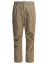 Nonnative Pleated-front Cargo Trousers In Neutral
