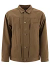Nonnative Asymmetrical Design Trucker Jacket In Brown
