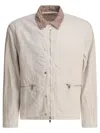 Nonnative Relaxed Fit Cotton-linen Blend Jacket In White
