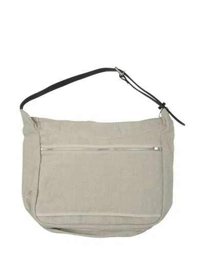 Nonnative Zip-fastening Linen Shoulder Bag In Neutral