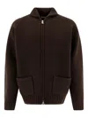 Nonnative Knit Zip-up Sweater With Ribbed Details In Brown