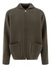 Nonnative Knit Zip-through Sweater With Wide Collar In Green