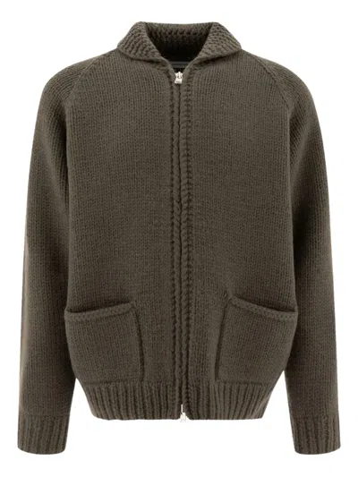 NONNATIVE ZIP-FRONT PATCH-POCKET CARDIGAN