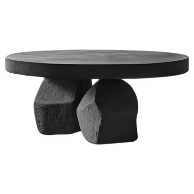 Pre-owned Nono Black Tinted Round Coffee Table - Bold Silhouette Fundamenta 46 By
