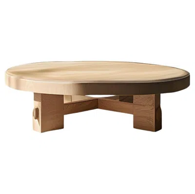 Pre-owned Nono Cuatri-leg Round Coffee Table - Harmonic Fundamenta 37 By  In Brown