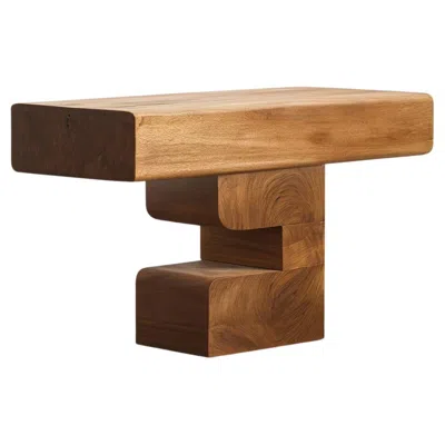 Pre-owned Nono Elefante Oak Console 06 By , Bold Texture, Sleek Edge In Brown