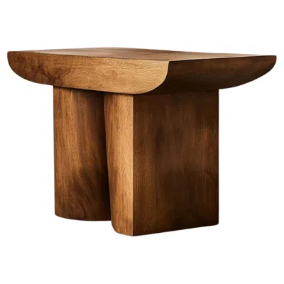 Pre-owned Nono Elefante Tapered Leg Console 16 By , Oak Craft, Stout Silhouette In Brown