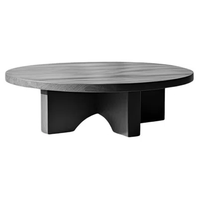 Pre-owned Nono Low-set Round Coffee Table - Dark Finish Fundamenta 42 By  In Brown