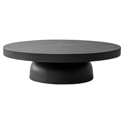 Pre-owned Nono Minimalist Black Round Coffee Table - Sleek Fundamenta 31 By