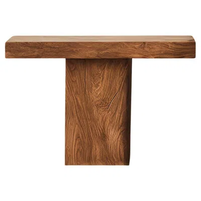 Pre-owned Nono Minimalist Elefante Console 13,  Signature Oak, Balanced Structure In Brown