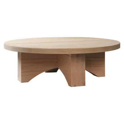 Pre-owned Nono Minimalist Natural Oak Coffee Table - Zen Fundamenta 38 By  In Brown