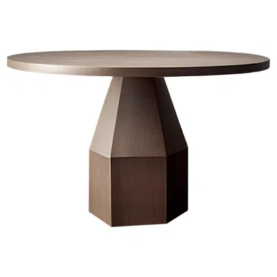 Pre-owned Nono Moka Dining Table A, Round Table For Four By  In Brown