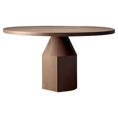 Pre-owned Nono Moka Dining Table B, Round Table For Four By  In Brown