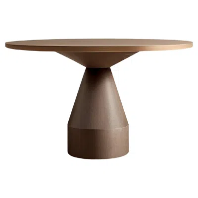Pre-owned Nono Moka Dining Table F, Round Table For Four By  In Brown